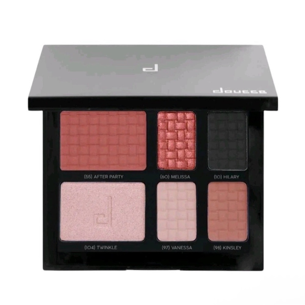 Doucce Eyeshadow Palette -Coral, Charcoal, and Blush Tones New Sealed Retail $65